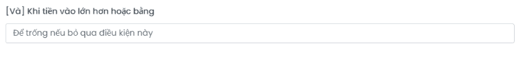 Min amount option