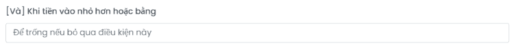 Max amount option