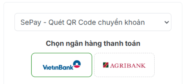 Tên module ở trang thanh toán