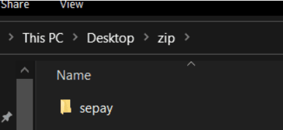 Cấu trúc file zip module SePay