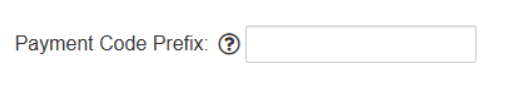 Payment Code Prefix
