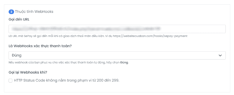 Thuộc tính webhook